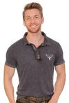 Hangowear Trachtenshirt Herren LINUS anthrazit/grün