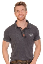 Trachtenshirt Trachtenshirt Herren - LINUS - anthrazit, grn