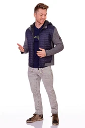 Piz Pal Strickpullover Longsleeve Herren UNTERAMMERGAU dunkelblau/oliv