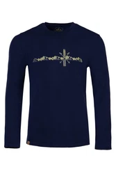 Piz Pal Strickpullover Longsleeve Herren UNTERAMMERGAU dunkelblau/oliv