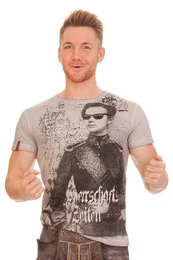 Trachtenshirt Trachtenshirt Herren - HERMANN - hellgrau