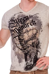 Trachtenshirt Trachtenshirt Herren - WALLACE - greige