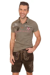 MarJo Trachtenshirt ALPENRAUSCH blau/khaki