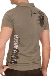 MarJo Trachtenshirt ALPENRAUSCH blau/khaki