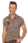MarJo Trachtenshirt ALPENRAUSCH blau/khaki