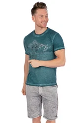 MarJo Trachtenshirt Herren ONUR petrol/torf