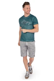 Trachtenjeans Jeans Bermuda Herren - HECTOR - hellgrau