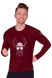 Almgwand Outdoorjacke Longsleeve Herren SCHWAIGERALM bordeaux/graumeliert