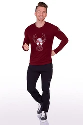 Almgwand Outdoorjacke Longsleeve Herren SCHWAIGERALM bordeaux/graumeliert