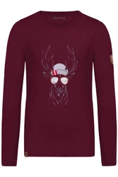 Almgwand Outdoorjacke Longsleeve Herren SCHWAIGERALM bordeaux/graumeliert