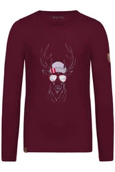 Almgwand Outdoorjacke Longsleeve Herren SCHWAIGERALM bordeaux/graumeliert