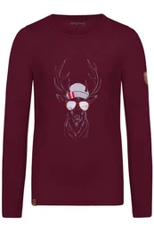 Outdoorjacke Longsleeve Herren - SCHWAIGERALM - bordeaux, graumeliert
