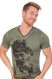 Trachtenshirt Trachtenshirt Herren - HANS - oliv