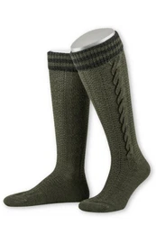 Trachtensocken Trachten Kniestrmpfe - L8995R - dunkelgrau/jgergrn, jgeroliv/a