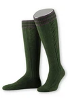 Lusana Trachtensocken Kniestrümpfe Herren - L8995R marine/braun/tanne (L8995R)