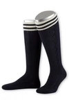 Lusana Trachtensocken Trachten Kniestrümpfe L8995R anthrazit/mittelgrau/marine/natur (L8995R)