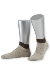 Lusana Trachtensocken LOFERL-SOCKEN natur/braun/beige