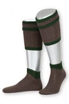 Lusana Trachtensocken Loferl L479 wollwei/mittelbraun/rot (L479)