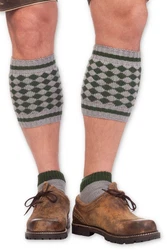 Lusana Trachtensocken Loferl KARO grau/tanne, braun