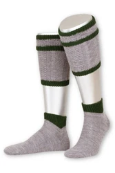 Lusana Trachtensocken Loferl Style L479 natur/mittelgrau (L479)