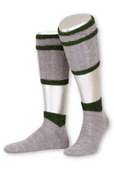 Lusana Trachtensocken Loferl Style L479 natur/mittelgrau (L479)