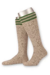 Lusana Trachtensocken Kniestrümpfe Herren (L8995RT) apfelgrün/bordeaux (L8995RT)