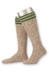 Lusana Trachtensocken Kniestrümpfe Herren (L8995RT) apfelgrün/bordeaux (L8995RT)