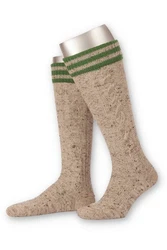 Lusana Trachtensocken Kniestrümpfe Herren (L8995RT) apfelgrün/bordeaux (L8995RT)