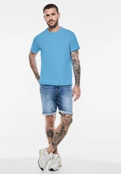STREET ONE MEN T-Shirt Hellblau/Blau
