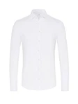 DESOTO Langarmhemd Jerseyhemd Slim Fit Weiß/Creme