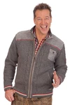 Spieth & Wensky Trachtenstrickjacke BALDO mittelgrau/schwarz