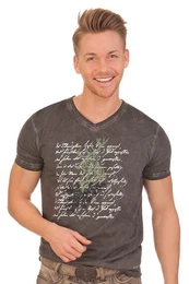 Trachtenshirt Trachtenshirt Herren - ELCHINGEN - grau, dunkelgrau