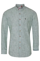 Spieth & Wensky Trachtenhemd Arnold jeans/weiß, tanne/weiß