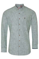 Spieth & Wensky Trachtenhemd Arnold jeans/weiß, tanne/weiß