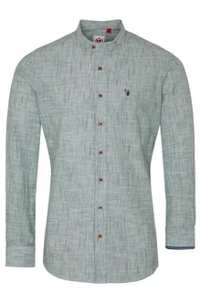 Spieth & Wensky Trachtenhemd Arnold jeans/weiß, tanne/weiß
