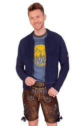 Spieth & Wensky Trachtenstrickjacke TALHEIM marine/silbergrau