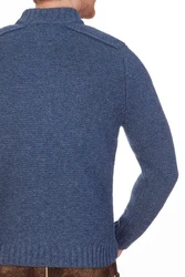 Spieth & Wensky Trachtenstrickjacke Herren MERZEN hellgrau/jeansblau