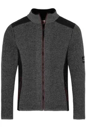 Outdoorjacke Strickjacke Herren - STEINERBERG - mittelgrau