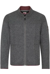 Spieth & Wensky Trachtenstrickjacke Strickjacke Herren ROGAN dunkelblau/hellgrau/mittelgrau