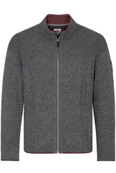 Spieth & Wensky Trachtenstrickjacke Strickjacke Herren ROGAN dunkelblau/hellgrau/mittelgrau