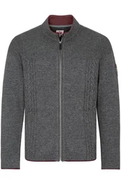 Trachtenstrickjacke Strickjacke Herren - ROGAN - dunkelblau, hellgrau, mittelgrau