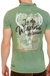Hangowear Trachtenshirt Herren LINUS anthrazit/grün