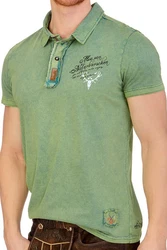 Hangowear Trachtenshirt Herren LINUS anthrazit/grün
