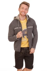 Spieth & Wensky Trachtenstrickjacke MANNHEIM anthrazit/pepper