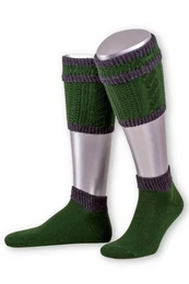 Trachtensocken Loferl - L479 - tanne/dunkelgrau, burgund/grau