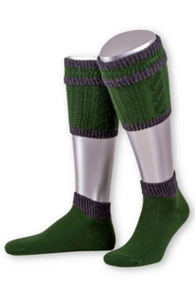 Lusana Trachtensocken Loferl L479 tanne/dunkelgrau/burgund/grau (L479)