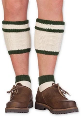 Lusana Trachtensocken Loferl L479 wollwei/mittelbraun/rot (L479)