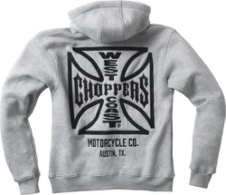 West Coast Choppers Kapuzenpullover Og Atx Zip Hoody Grau Melange
