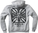 West Coast Choppers Kapuzenpullover Og Atx Zip Hoody Grau Melange