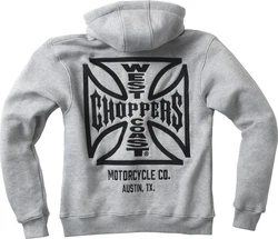 West Coast Choppers Kapuzenpullover Og Atx Zip Hoody Grau Melange